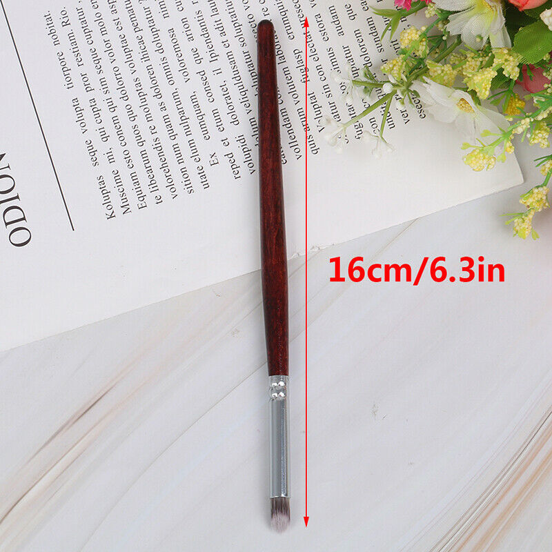 Nail Art UV Gel Brush Wood Handle Angle Manicure Gradient Dizzy Dye Pen.E g Ad