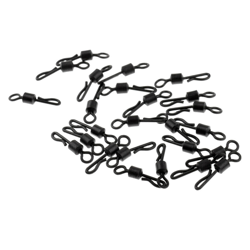 25x Quick Change Swivels Snaps Carp Fishing Swivels Connector Clips Rig 17mm