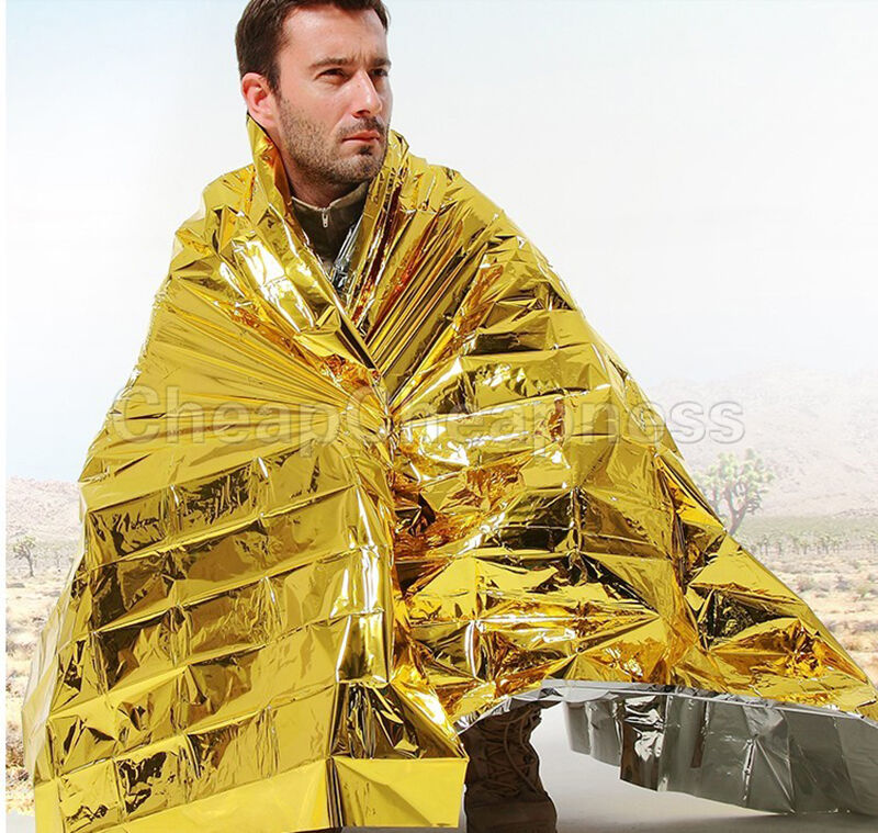 Emergency Solar Space Blanket Survival Safety'First-Aid Insulating Mylar ThermDD
