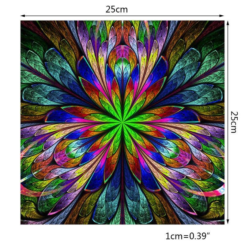 4 Pack DIY 5D Mandala Flowers Diamond Painting Kit Full Drill Rhinestone Picture