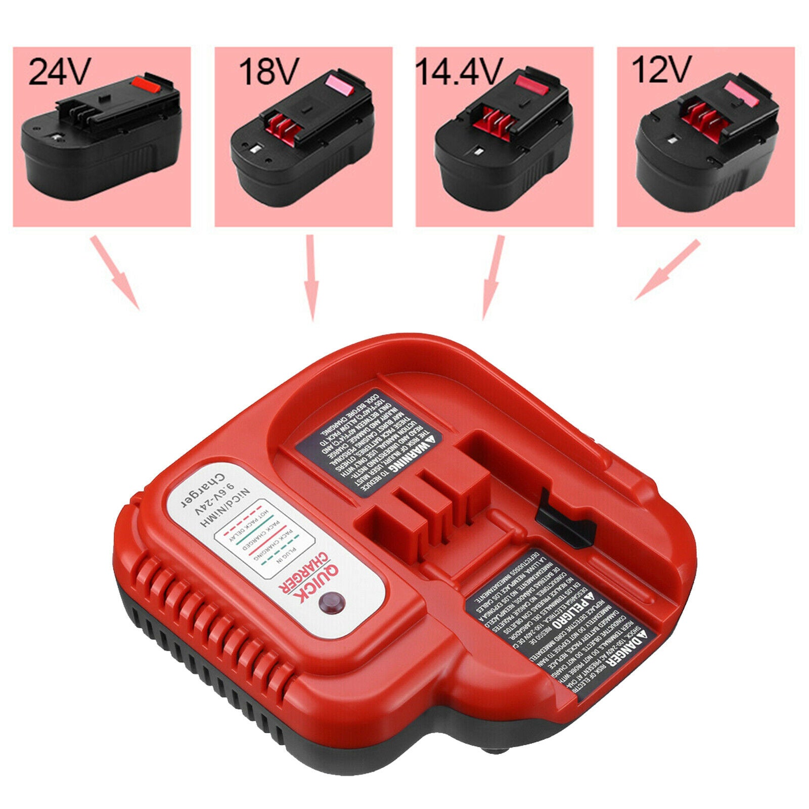 Fast Battery Charger for Black & Decker HPB24 HPB14 FS12B NiCd NiMh Battery