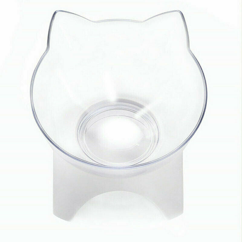 Non-slip 15°Tilted Cat Bowls w/Raised Stand Pet Food Water Bowl Cats Dog .l8