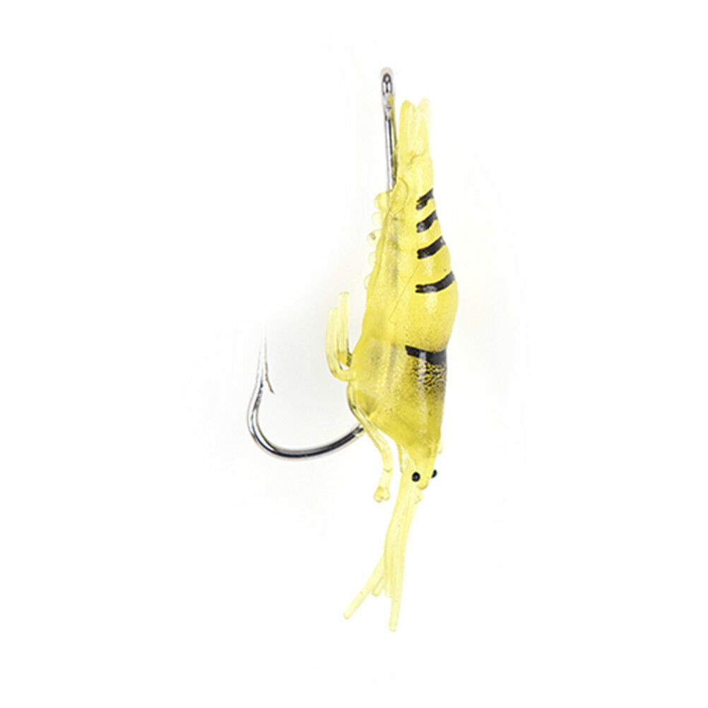 5x Shrimp Lures Soft Squid Jigs Lake Worm Prawn Fishing Lures Artificial B.l8