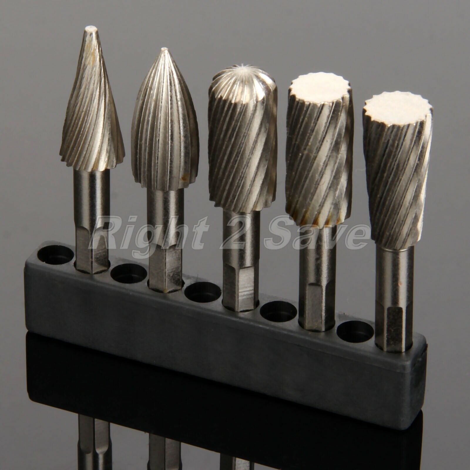 5 X 13MM Head Carbide Rotary Tools Point Burr Die Grinder 6.35mm Shank Kit New