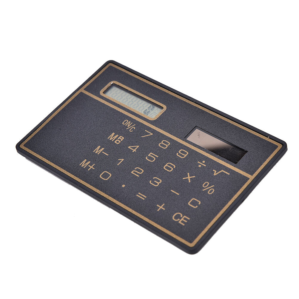 Mini Credit Card Solar Power Pocket Calculator Novelty Small Travel CompactBDAU