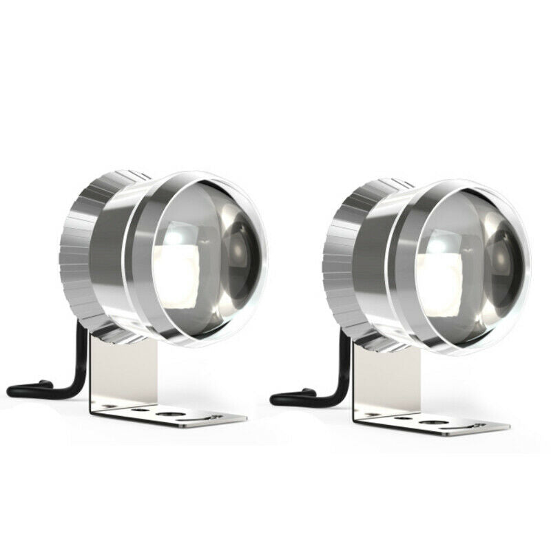 2PCS Motorcycle ATV Bike LED Light Headlight Fog Driving Lamp w/ Bracket 3000LM
