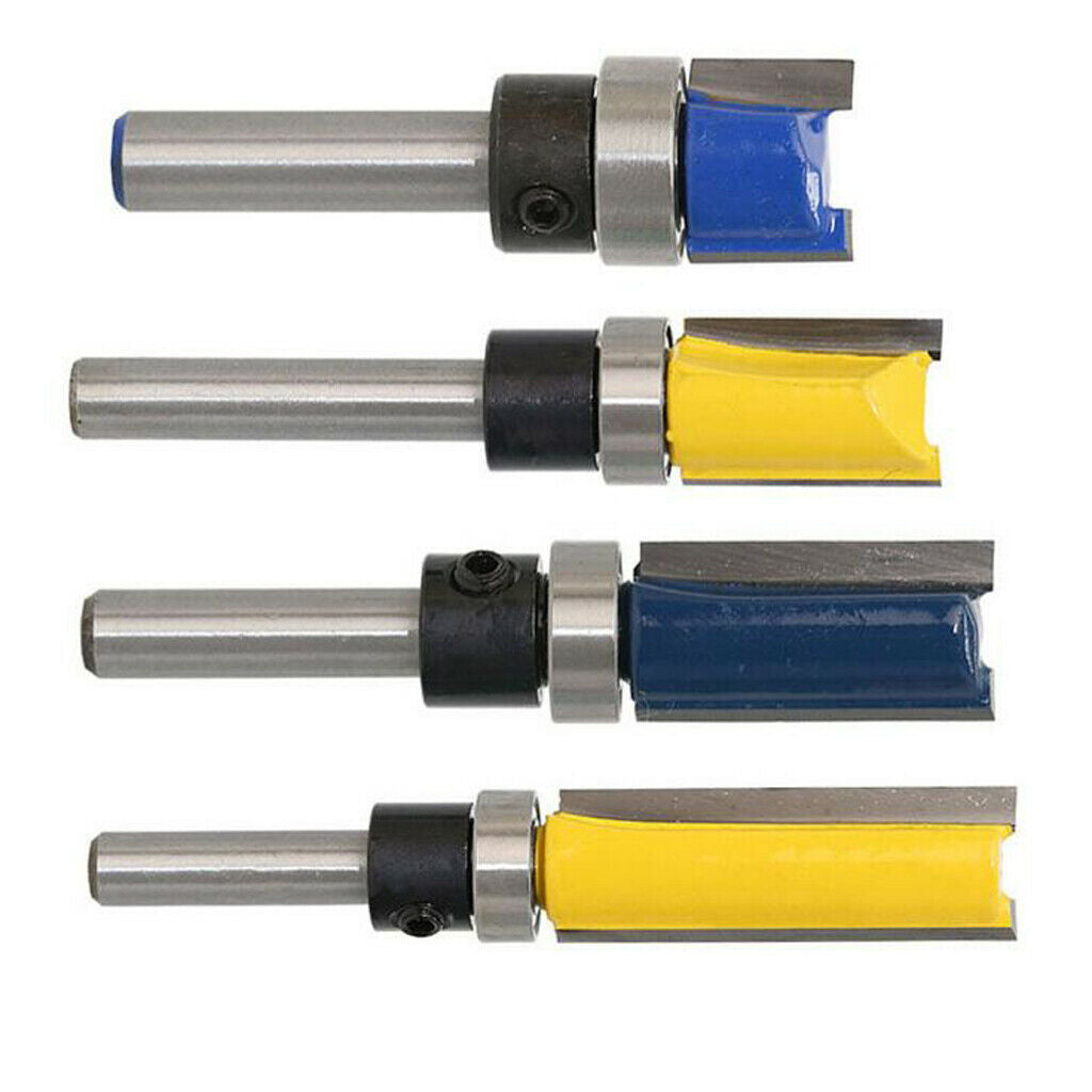 3x Upper Rod Flush Bearing Trim Router Wood Cutter 12.7x11.9mm
