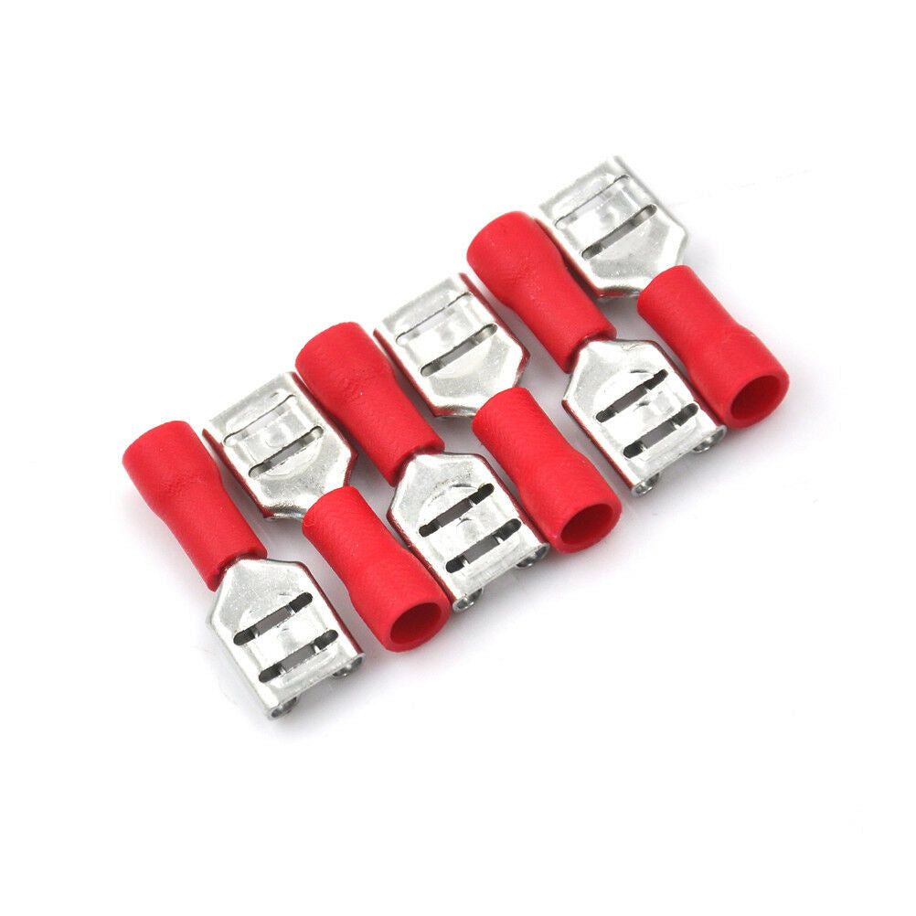 20Pcs 6.3mm Insulated Female Spade Terminal Crimp Wire Connector 22-18AWG .l8