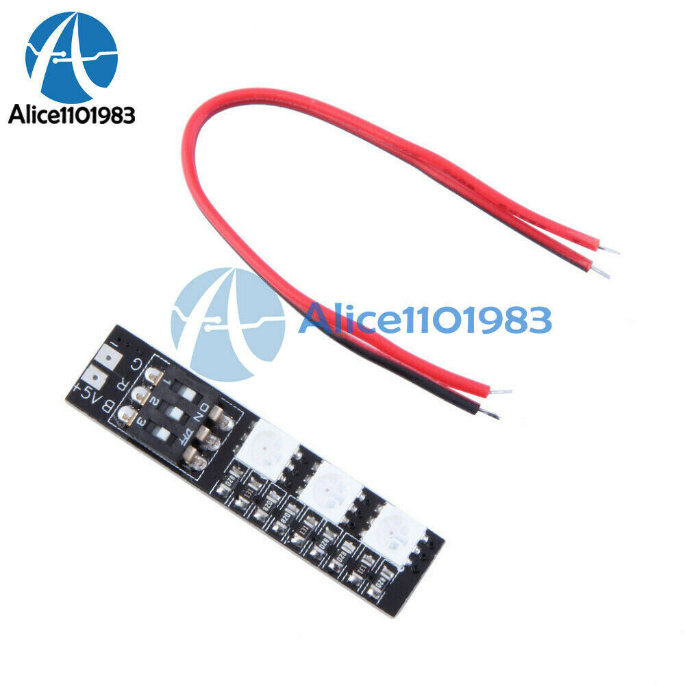 4PCS 3-LED RGB 5050 Light Lamp Board 5V 3S 4S 7 Colors Switch for RC QAV250 FPV