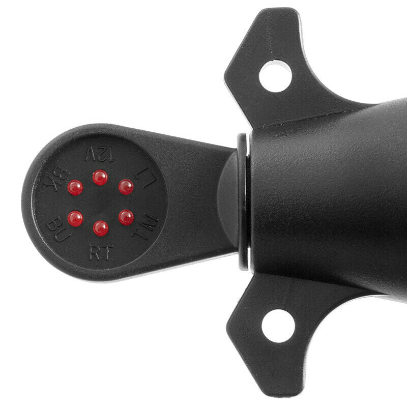 7 Pin Blade Trailer Light Wiring Circuit Tester Round Adapter Plug For RV Boats
