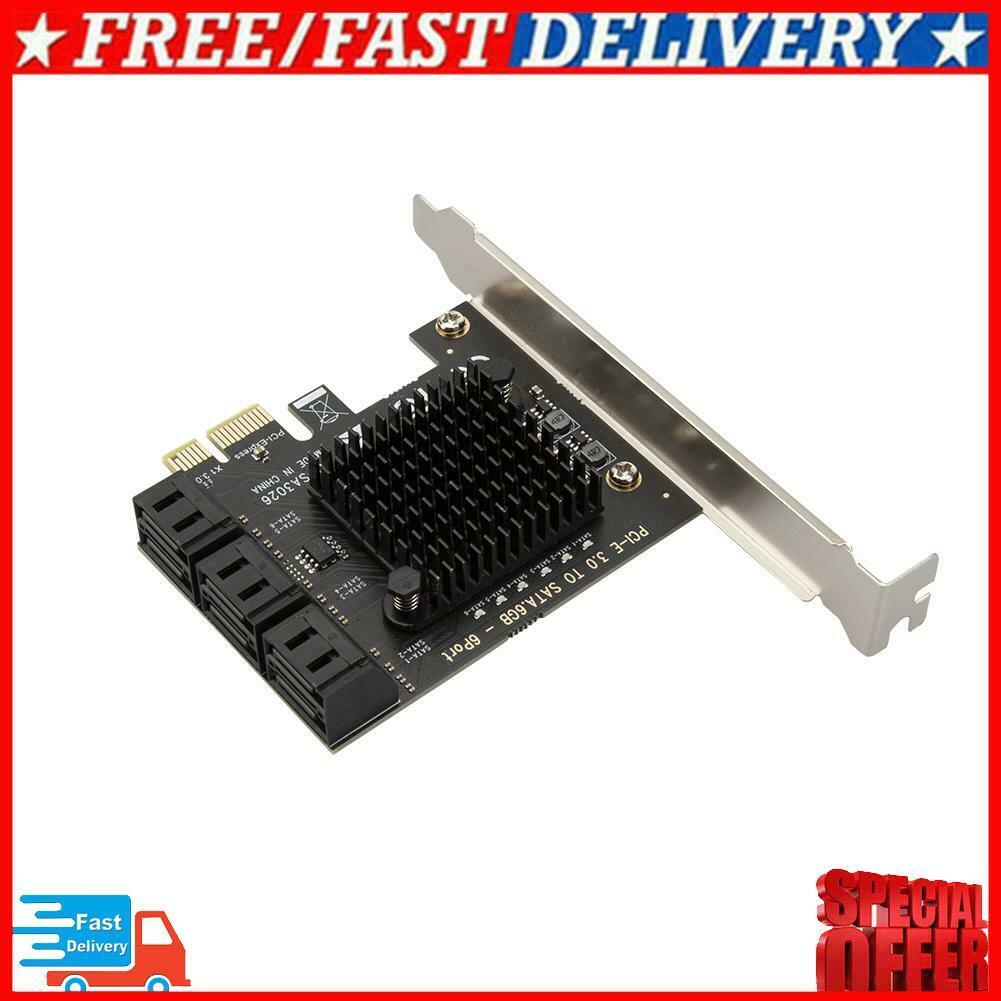 SATA PCIe Adapter 6 Ports SATA III To PCI Express 3.0 X1 Controller Card