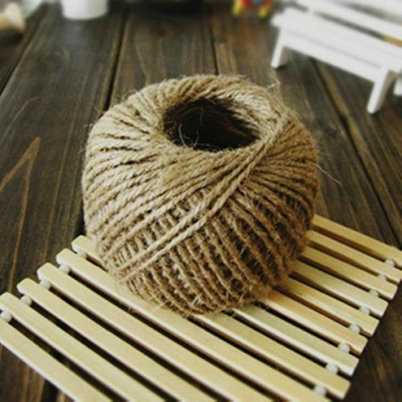 Hot 30M Natural Brown Jute Hessian Burlap Twine Sisal Rustic String Cord .l8
