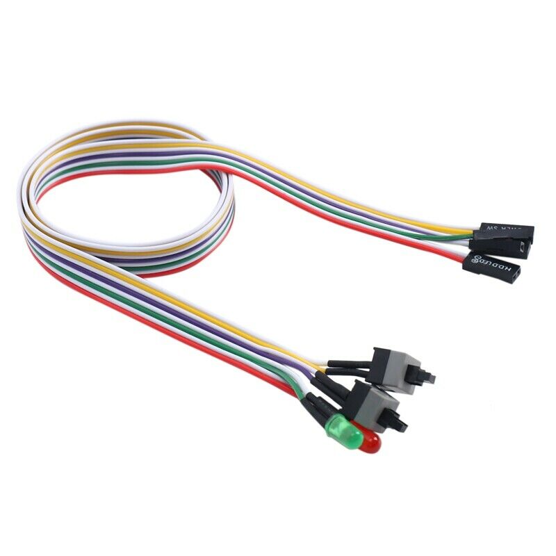 PC Case Red Green LED Lamp AT Supply Reset D Switch Lead 20" Q1J1J1
