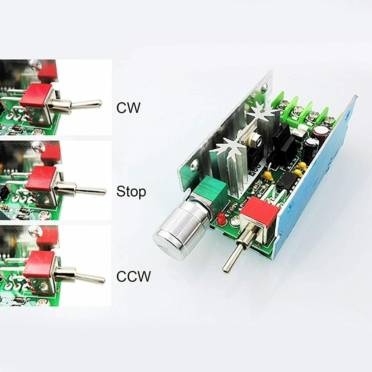Reversible PWM Reversing Control Switch 12/24V 40V DC Motor Speed Controller