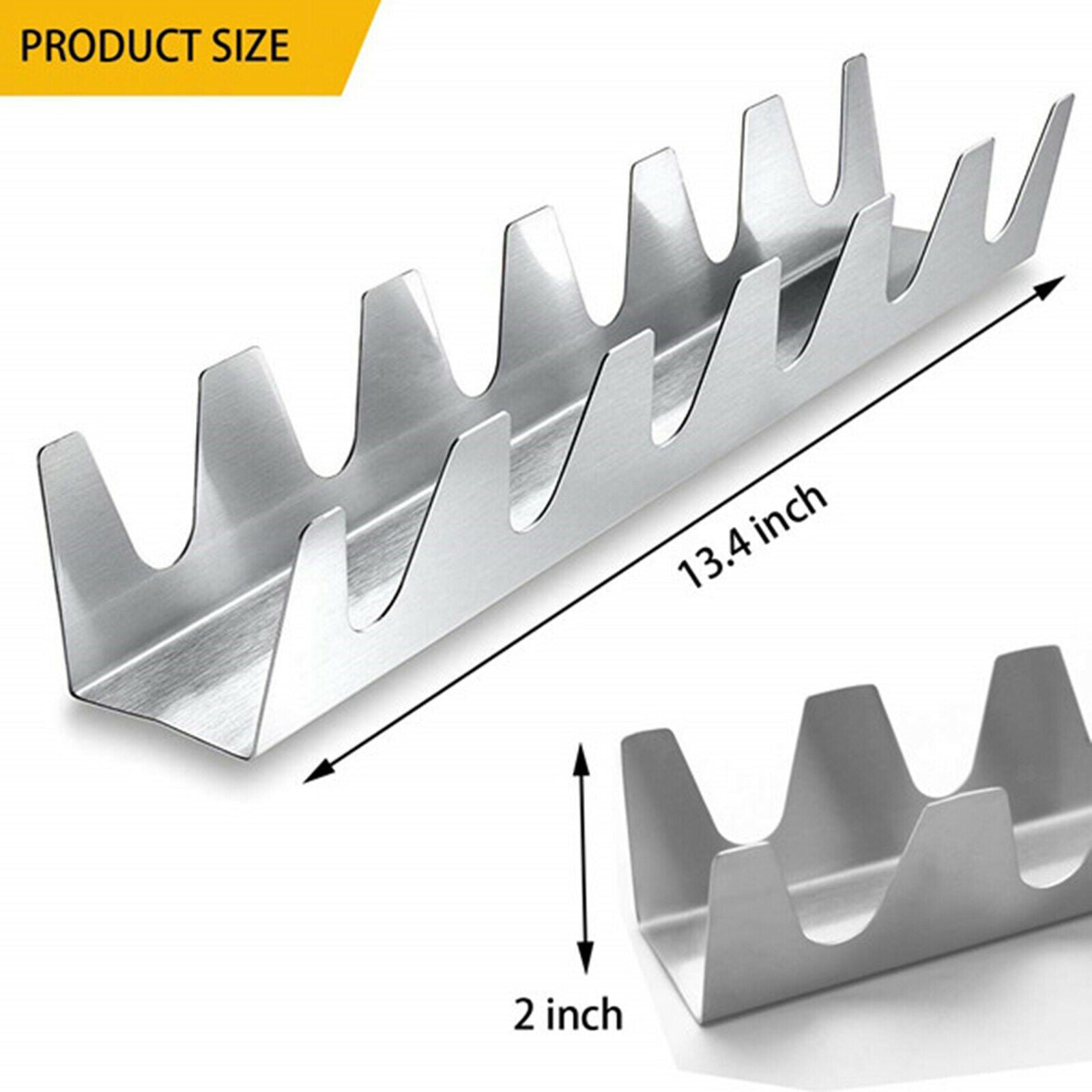 Taco Holder Tray Stand Rack Plate Server Holds 6 Tacos Oven Grill Dishwasher