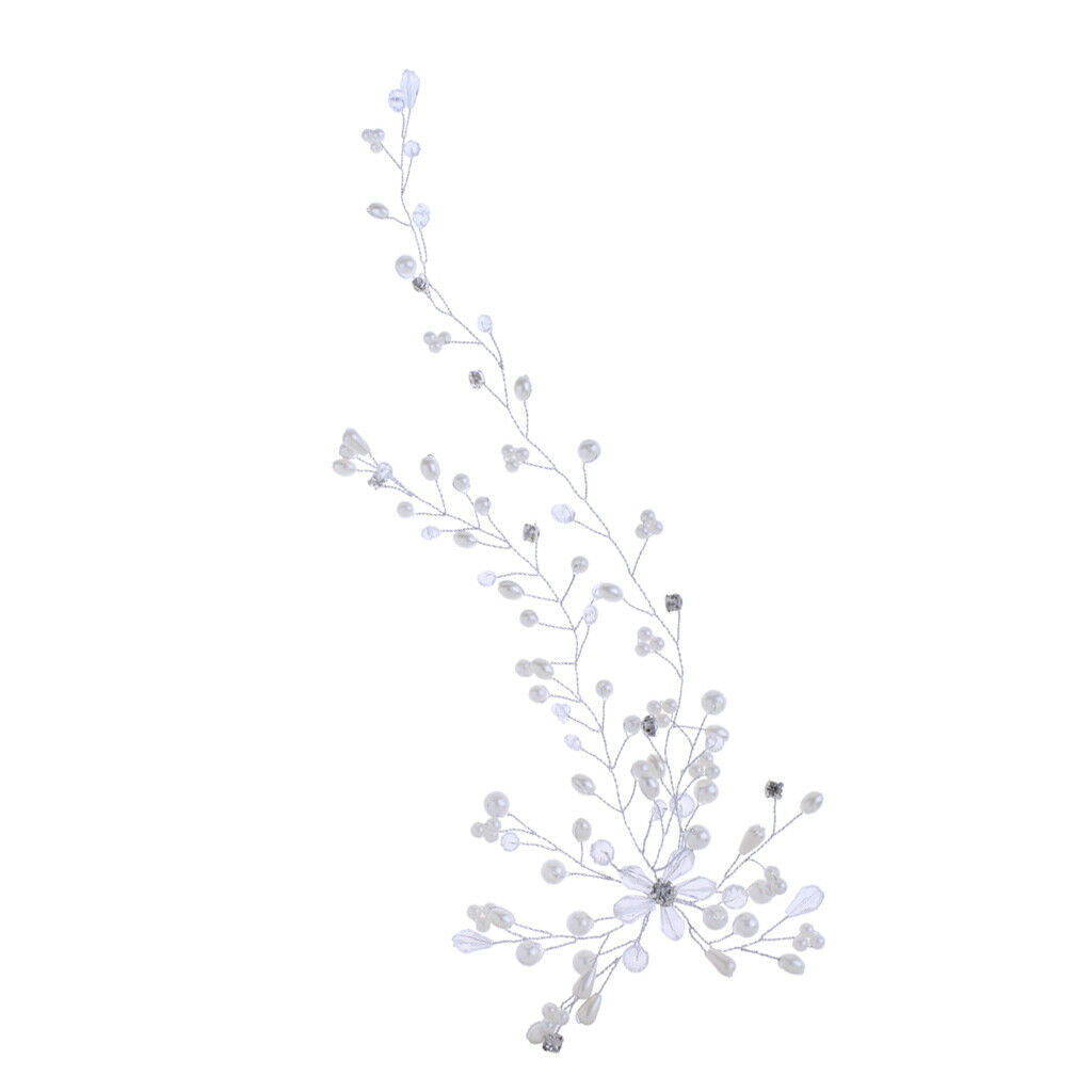 Fashion Hair Vine Pearls Crystal Rhinestone Wedding Woman Bridal Headpieces