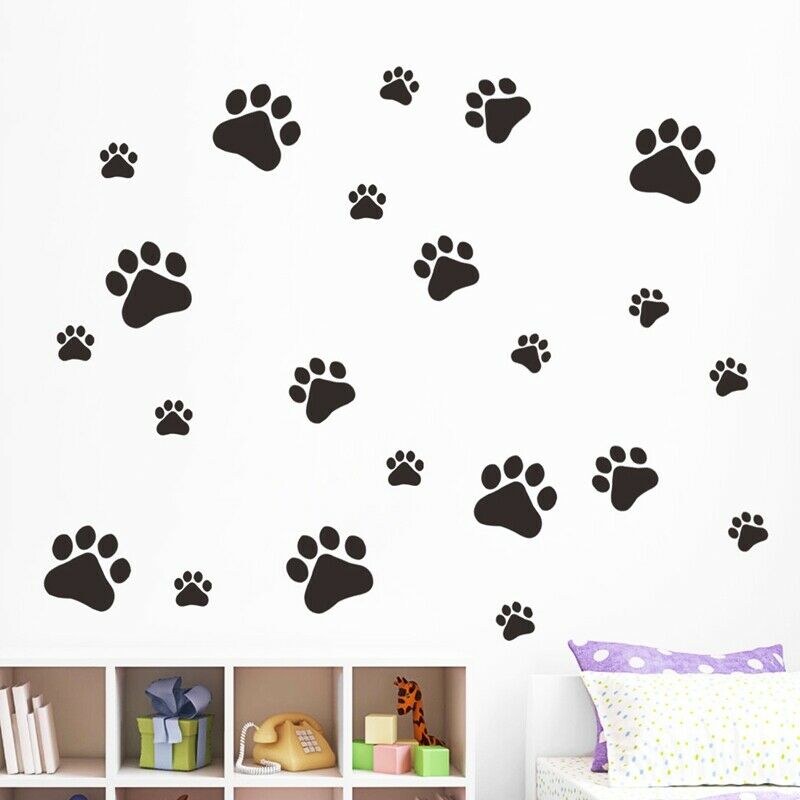 Home Bedroom Wall Stickers Mobile  Dog Paw Waterproof U1E2E2