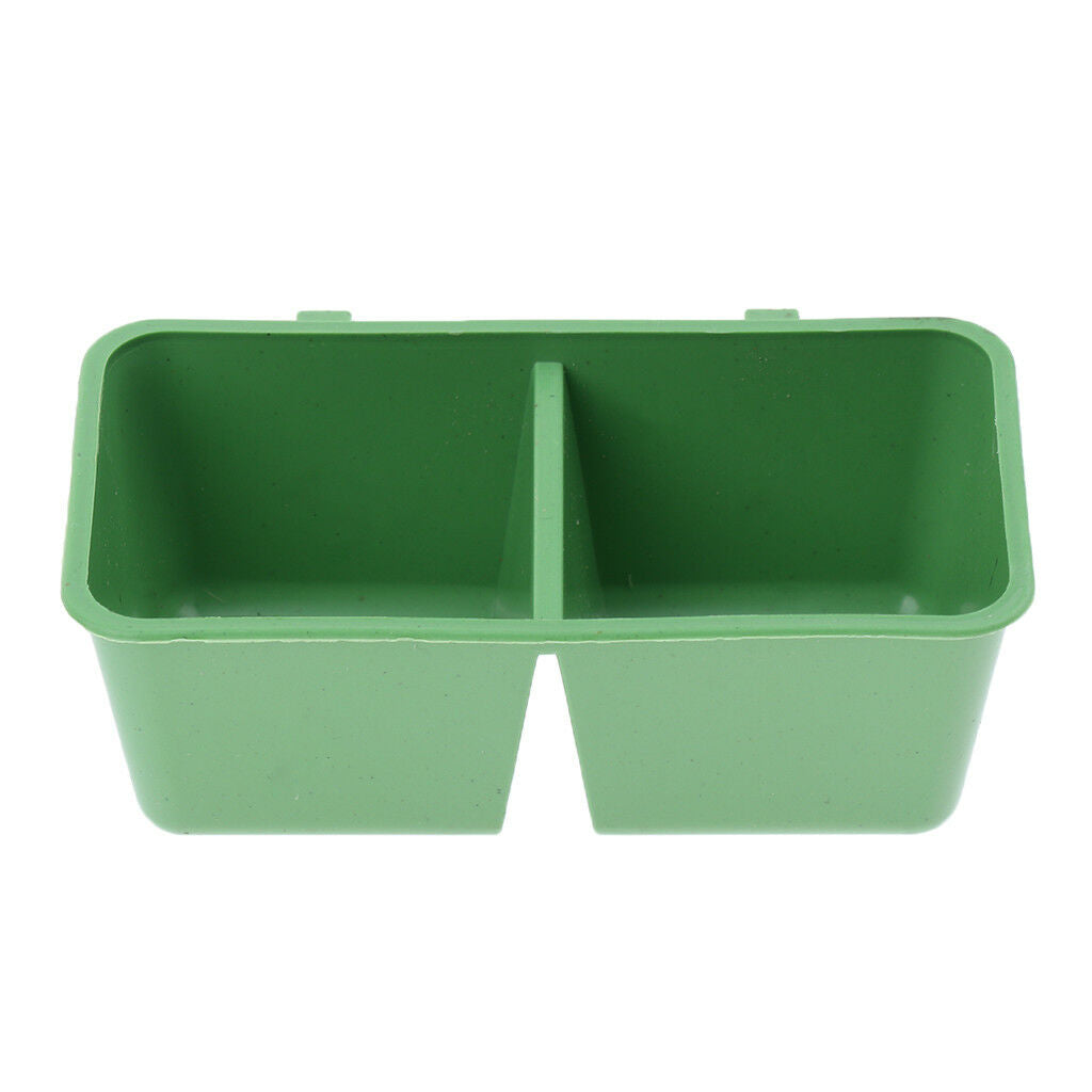 10 Pack Rectangle Bowls Bird Food and Water Cups for Parrot, Parakeet