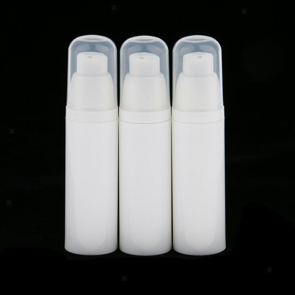 6Pieces Empty Refillable Airless Lotion Pump Cosmetic Bottle with 6 Funnels