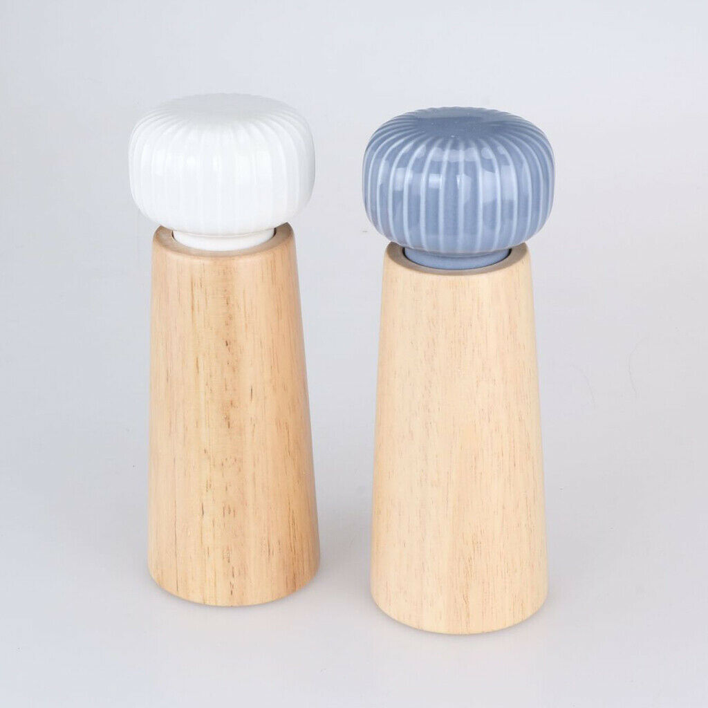 2PCS Premium Refillable Salt and Pepper Grinder Set Seasoning Mills Grinder