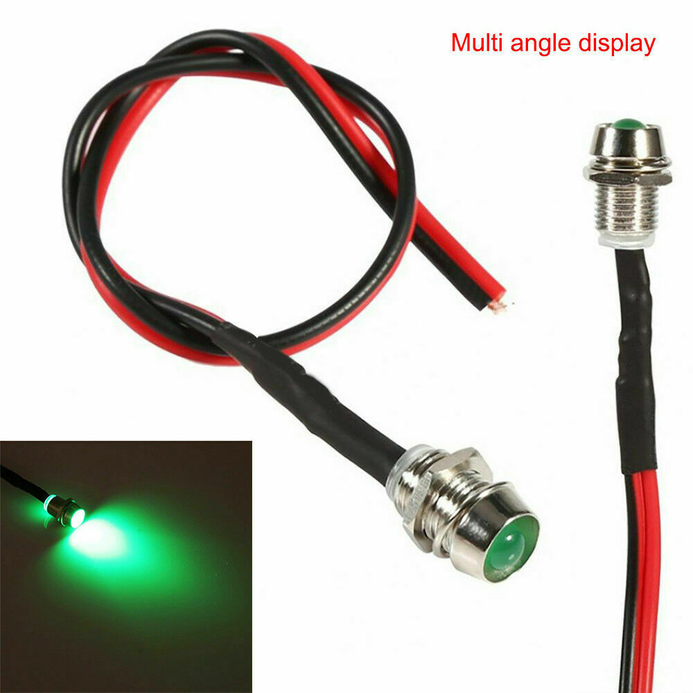 10x 12V Led Panel Indicator Lights Lamp Pilot Dash Directional Car Truck Boat