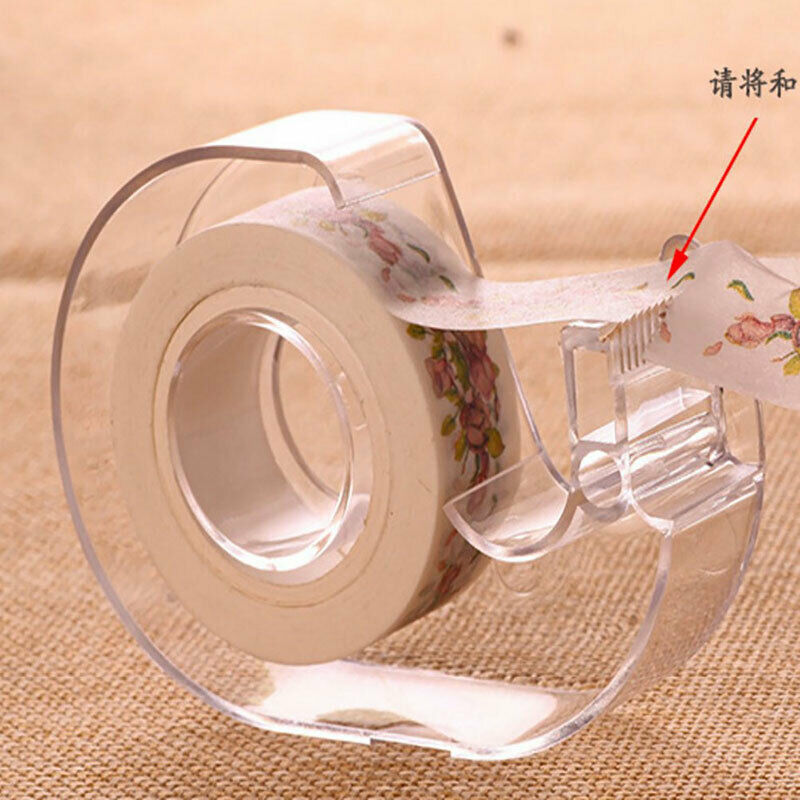 1pc Transparent Tape Dispenser Cutting Student Tape Dispenser Acrylic Sta.l8