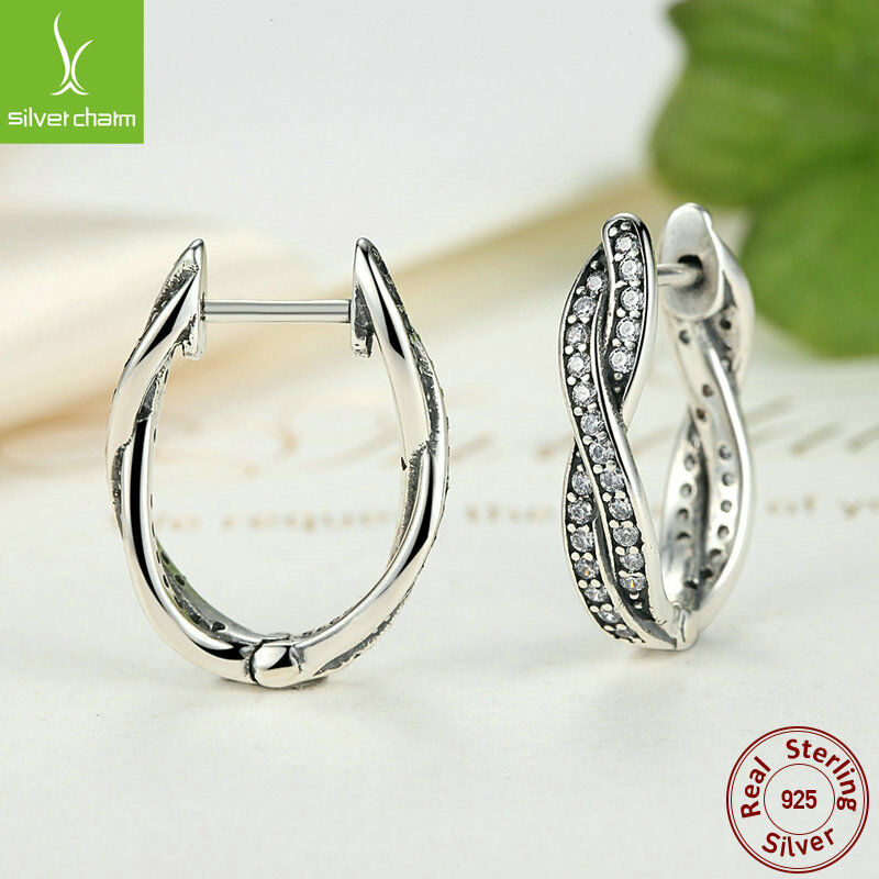 Earrings For Women 925 Sterling Twist Of Fate Round Earrings Fashion Jewelry