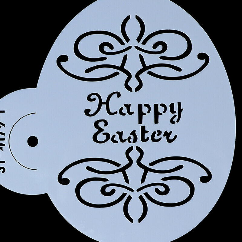 8Pcs/Set Easter Egg Shape Cookie Stencils Cake Decorating Mold Bakeware T.l8