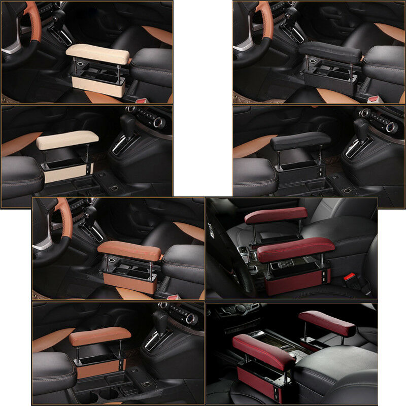 Car Driver Seat Pocket Storage Armrest Box Organizer Holder w/ USB Adjustable