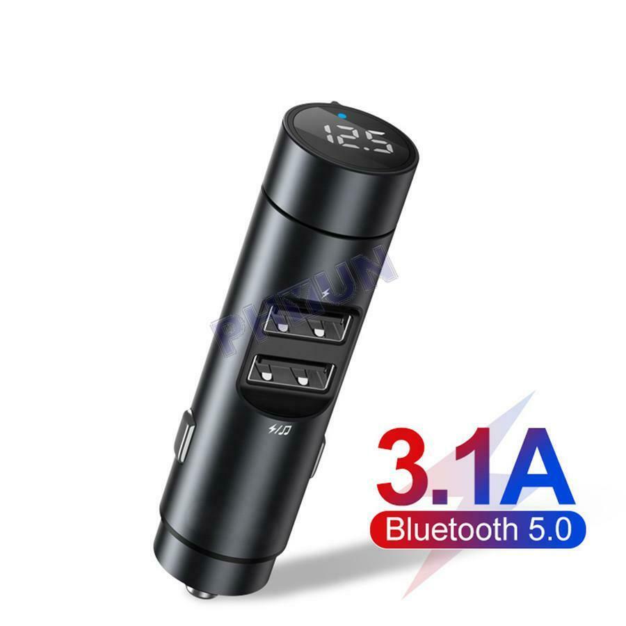 Car FM Transmitter Dual USB Charger Music MP3 Player Adapter Volume Adjustment