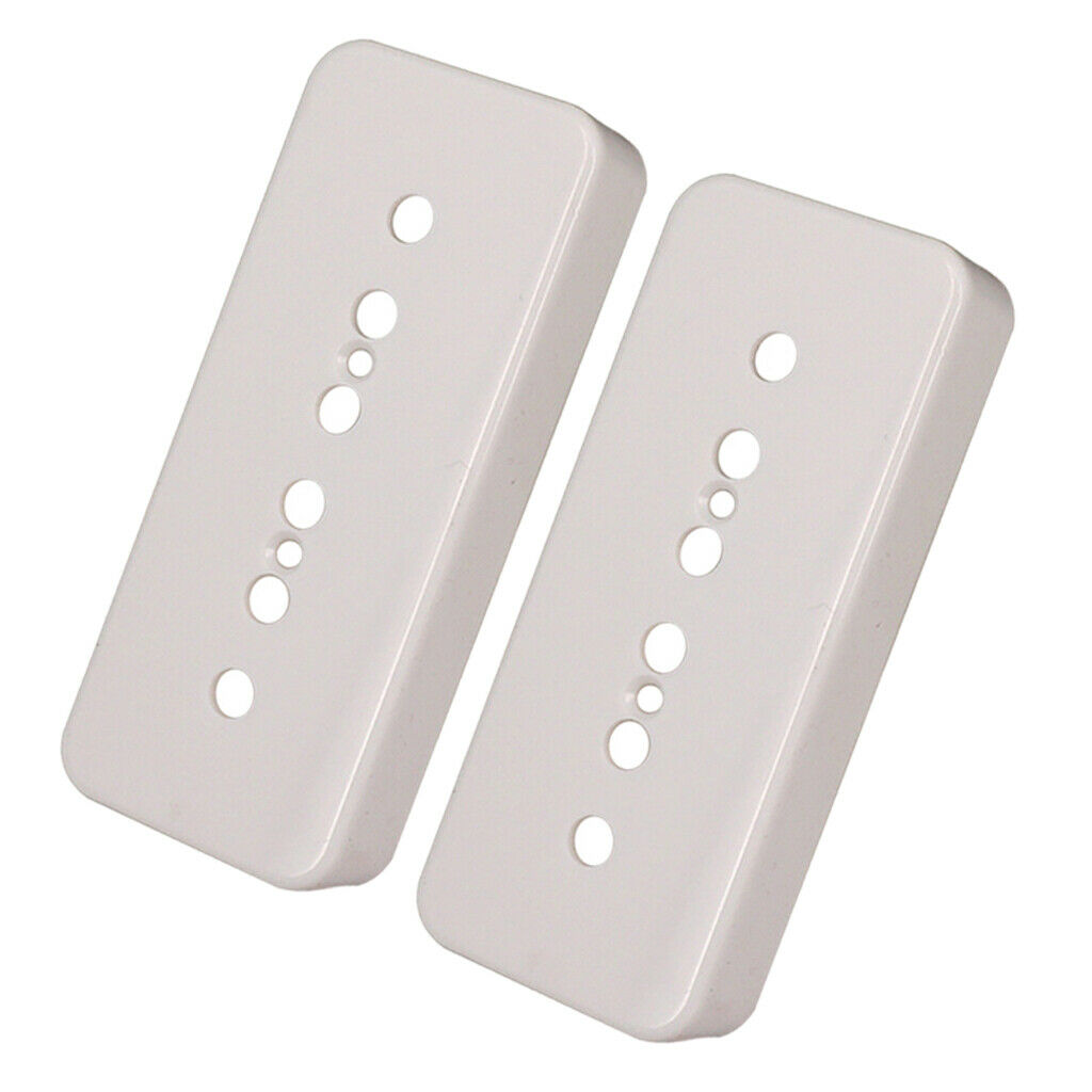 2X Plastic Guitar Cover P90 Soapbar Pickup Cover for LP SG Guitar Parts White