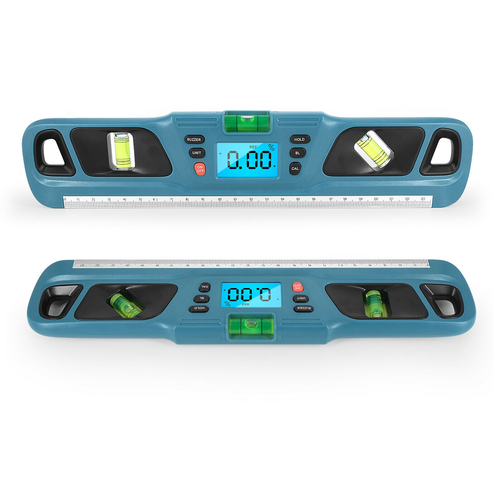 Digital Electronic Level Inclinometer Ruler Backlight for Construction Blue