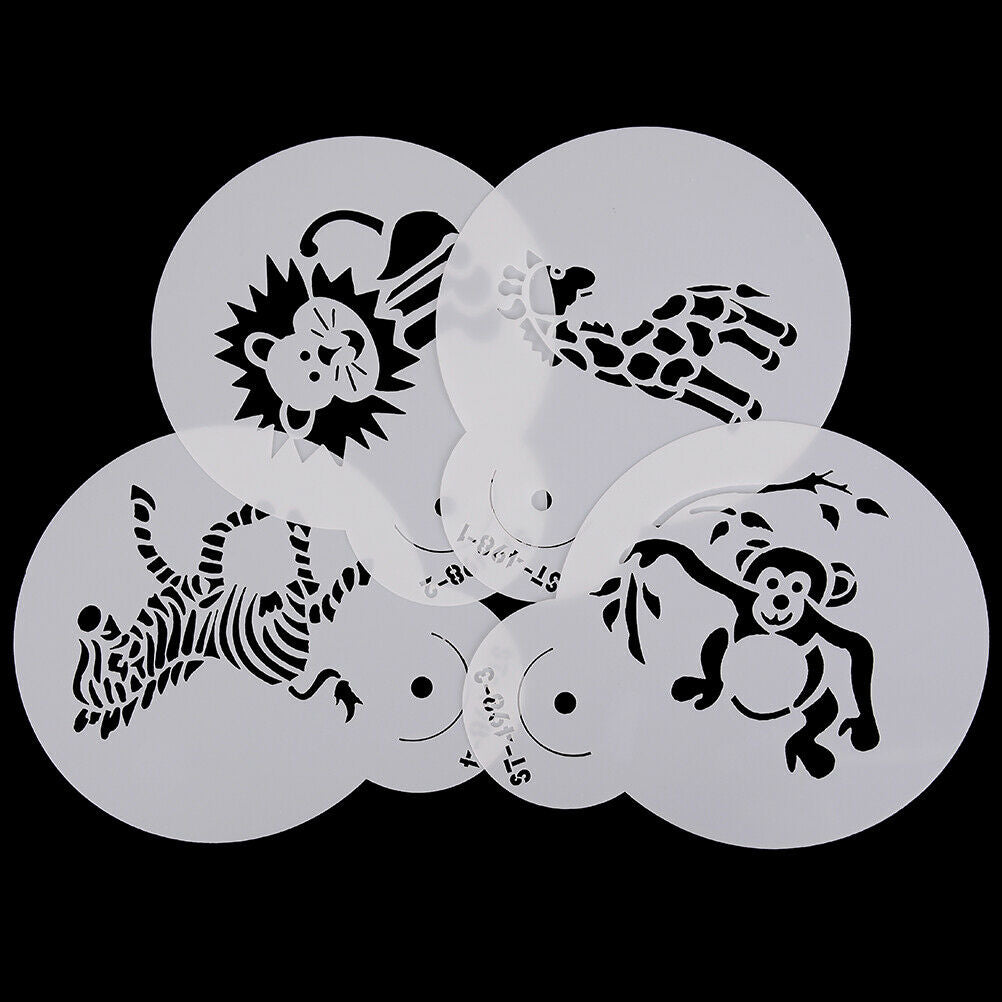 4pcs Animals Cookie Stencil for Cake Decor Sugarcraft Fondant DIY Mold St.l8