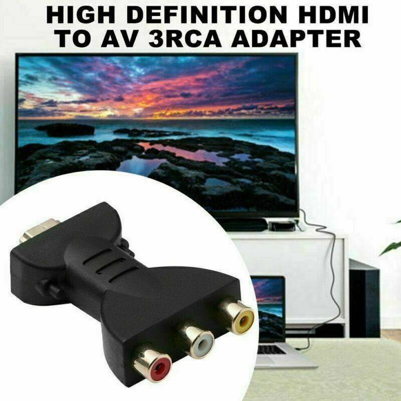 HDMI Male to 3 RCA Female Composite AV Video Audio Adapter Converter for TV PC/