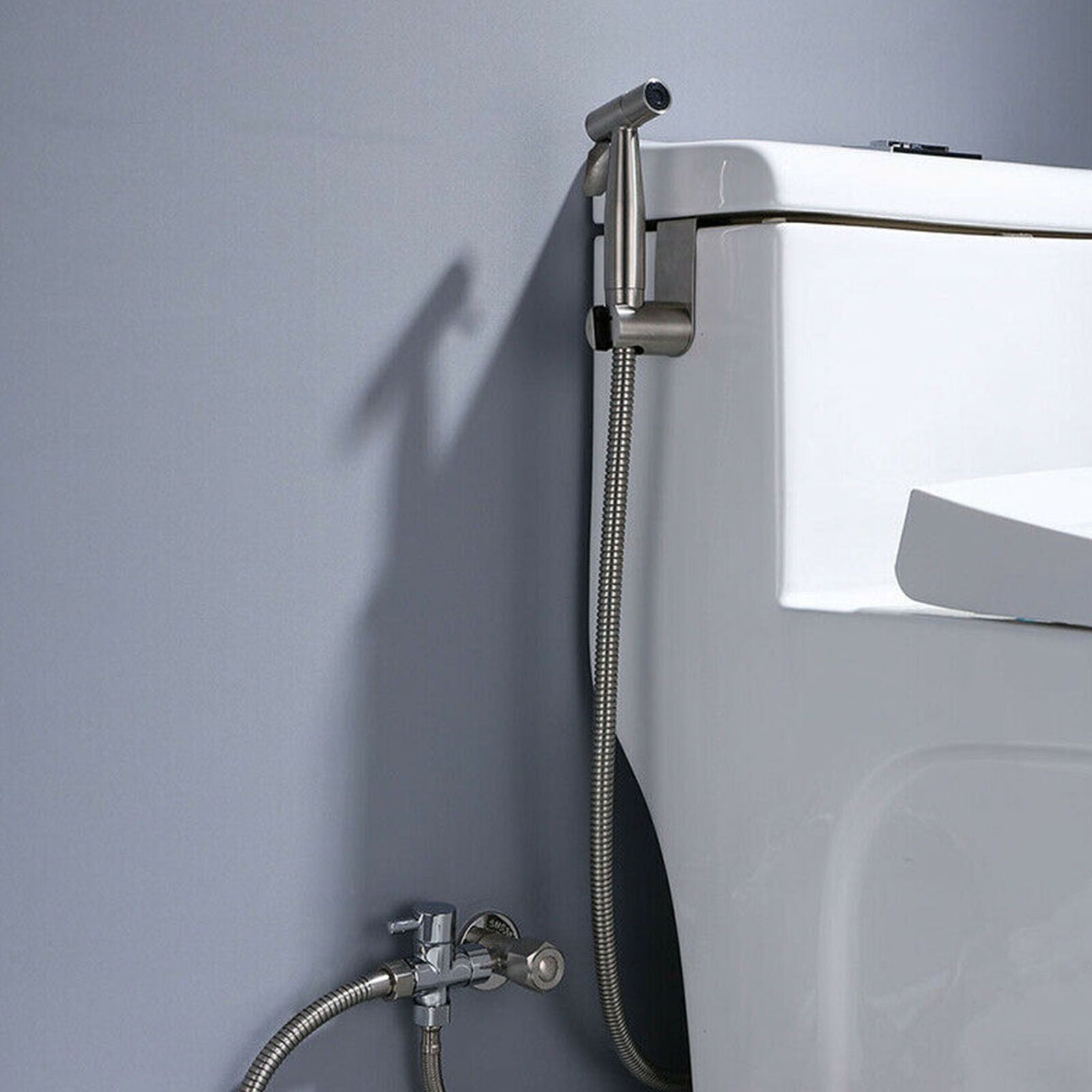 Shower Head Douche Bidet Toilet Spray Hand Held Hose Clean Sprayer Kit Chrome