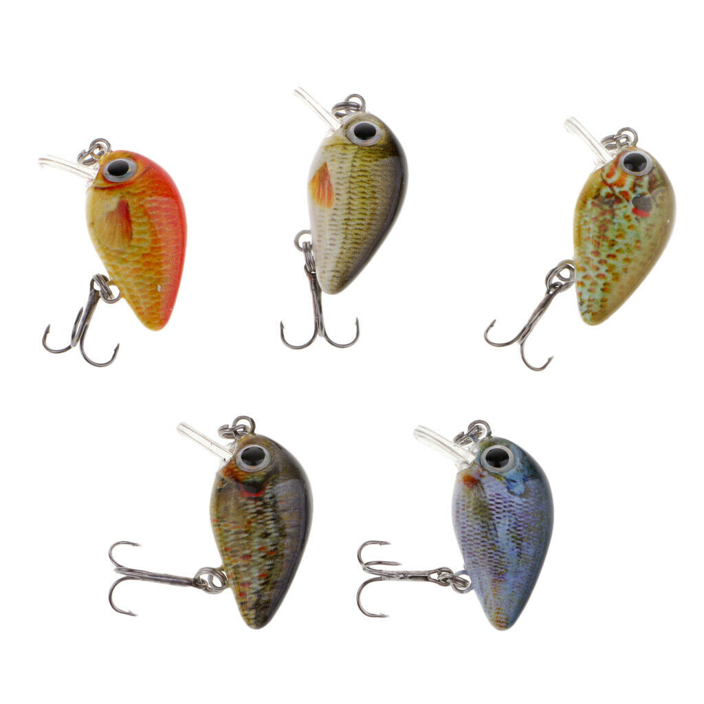 10pcs 1 inch Mini Minnow Crank Baits Sinking Lures Minnow & Popper Diving Lure