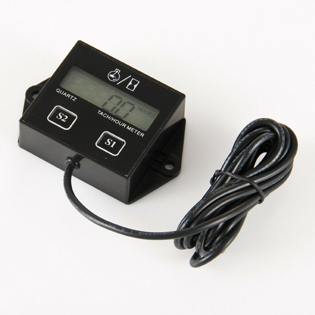 Waterproof Tach Hour Meter RMP 2/4 Stroke Dirt Bike Tachometer Gasoline