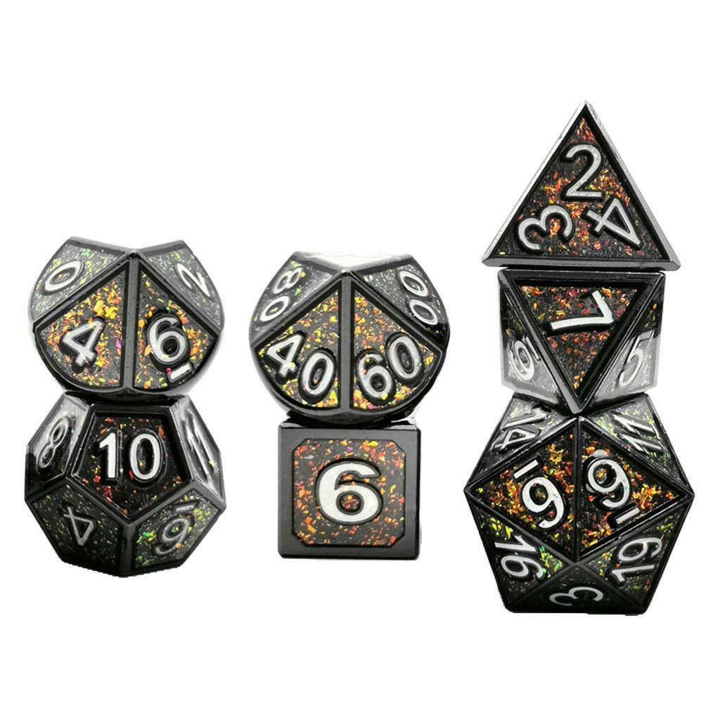 7Pc Metal Multi Side Dice Set D4 D6 D8 D10 D12 D20 for Board Game Toys #4