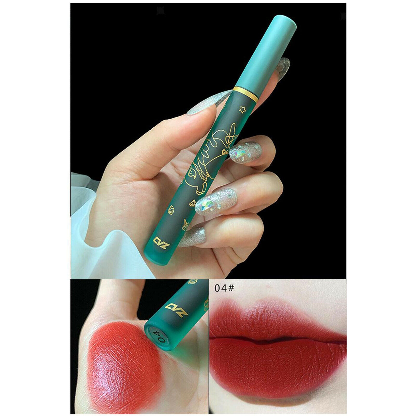 Velvet Matte Lip Glaze Set 4 Colors Lip Gloss for Women and Girl Students