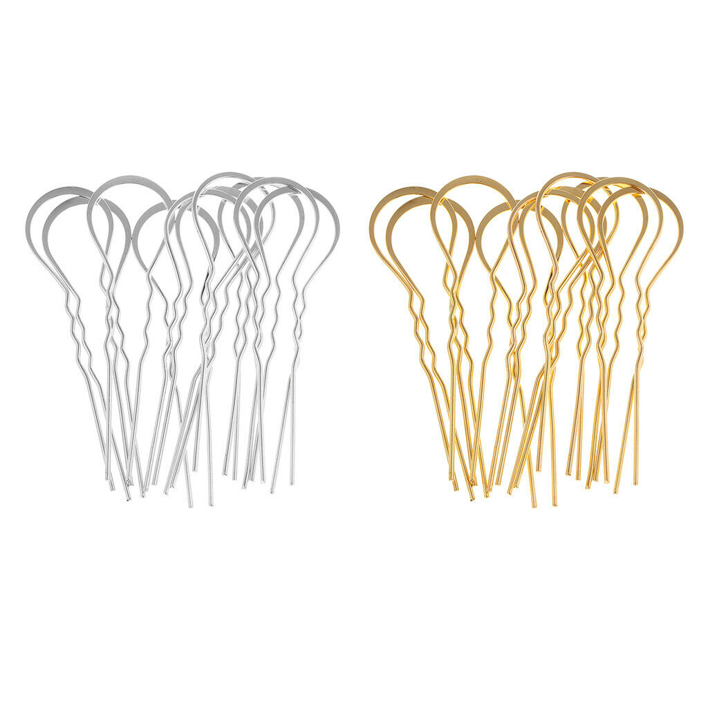 10Pcs U Shaped Hair Clips Hair Pins Hair Salon Tools Jewelry Making Findings