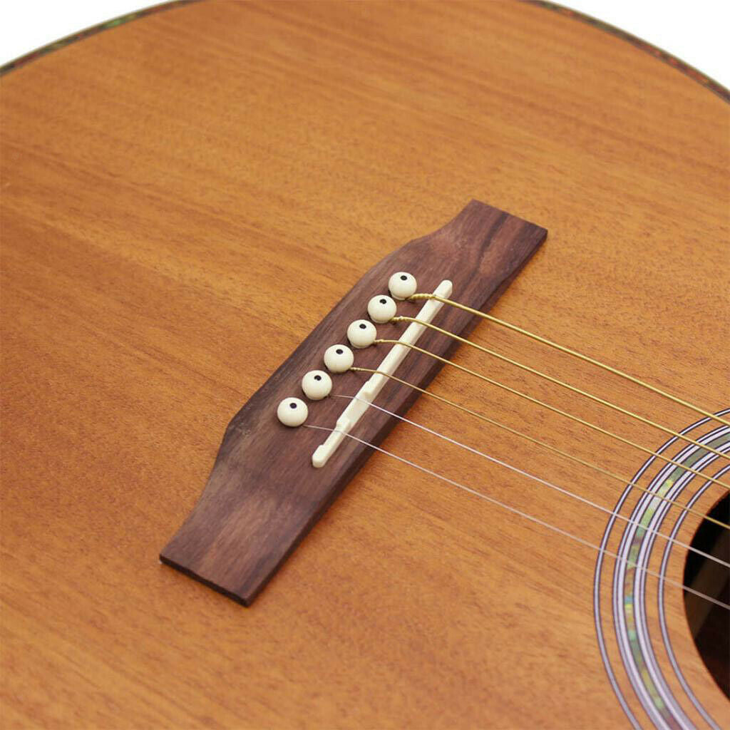 6 Pieces Wooden Guitar Replacement Bridge Pins 40 X  10 Mm