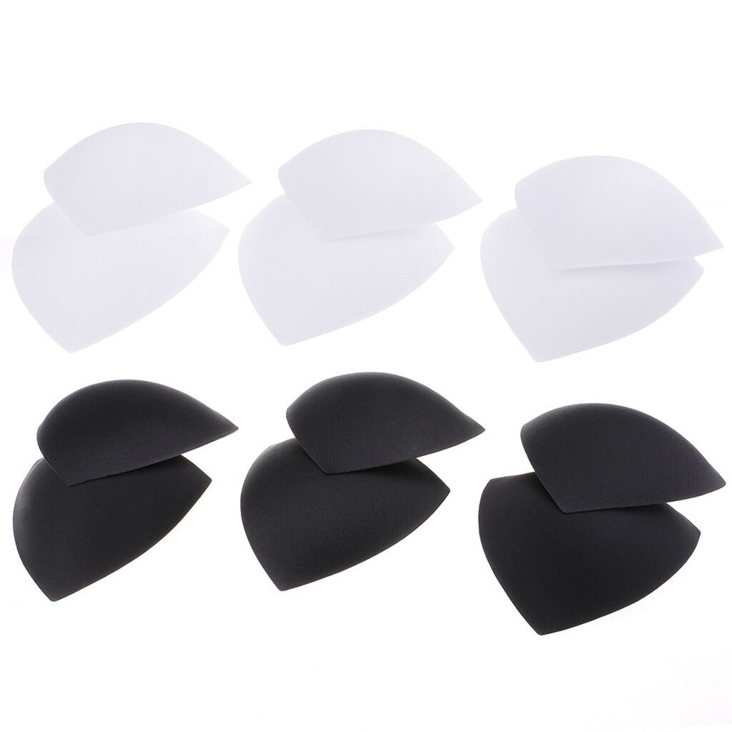 6 Pairs Women Triangle Removable Cups Bra Inserts Pads for Swimwear Sports
