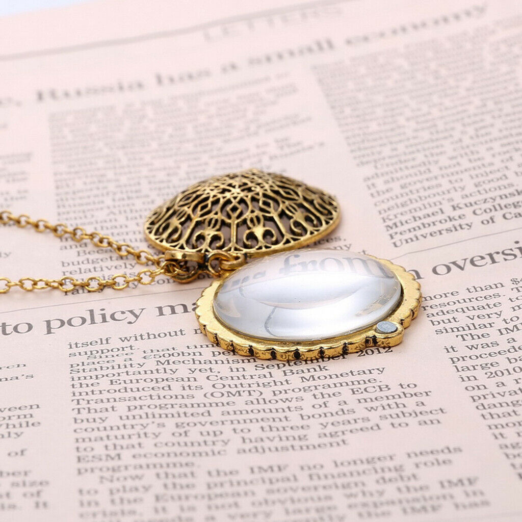 Magnifying Glass Pendant Necklace Unisex Adjustable Choker Jewelry Gift