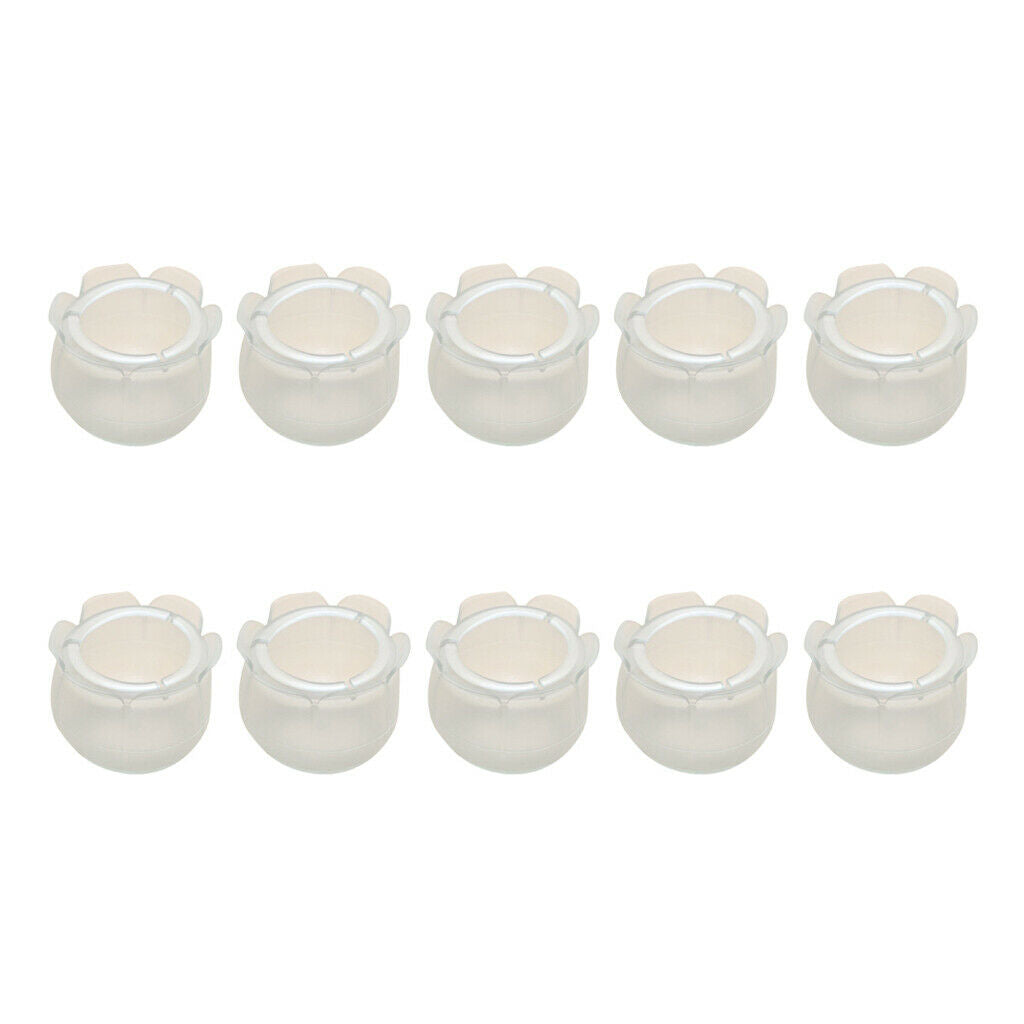 10pcs No-slip Clear Chair Leg Feet Caps Cover Round Floor Protector Size_4