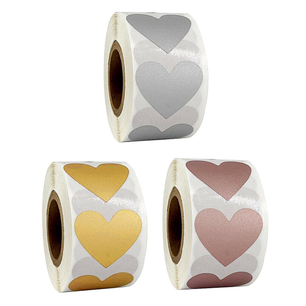 300Pcs/Roll Kraft Stickers Adhesive Labels for Gift Wrapping Decors Golden