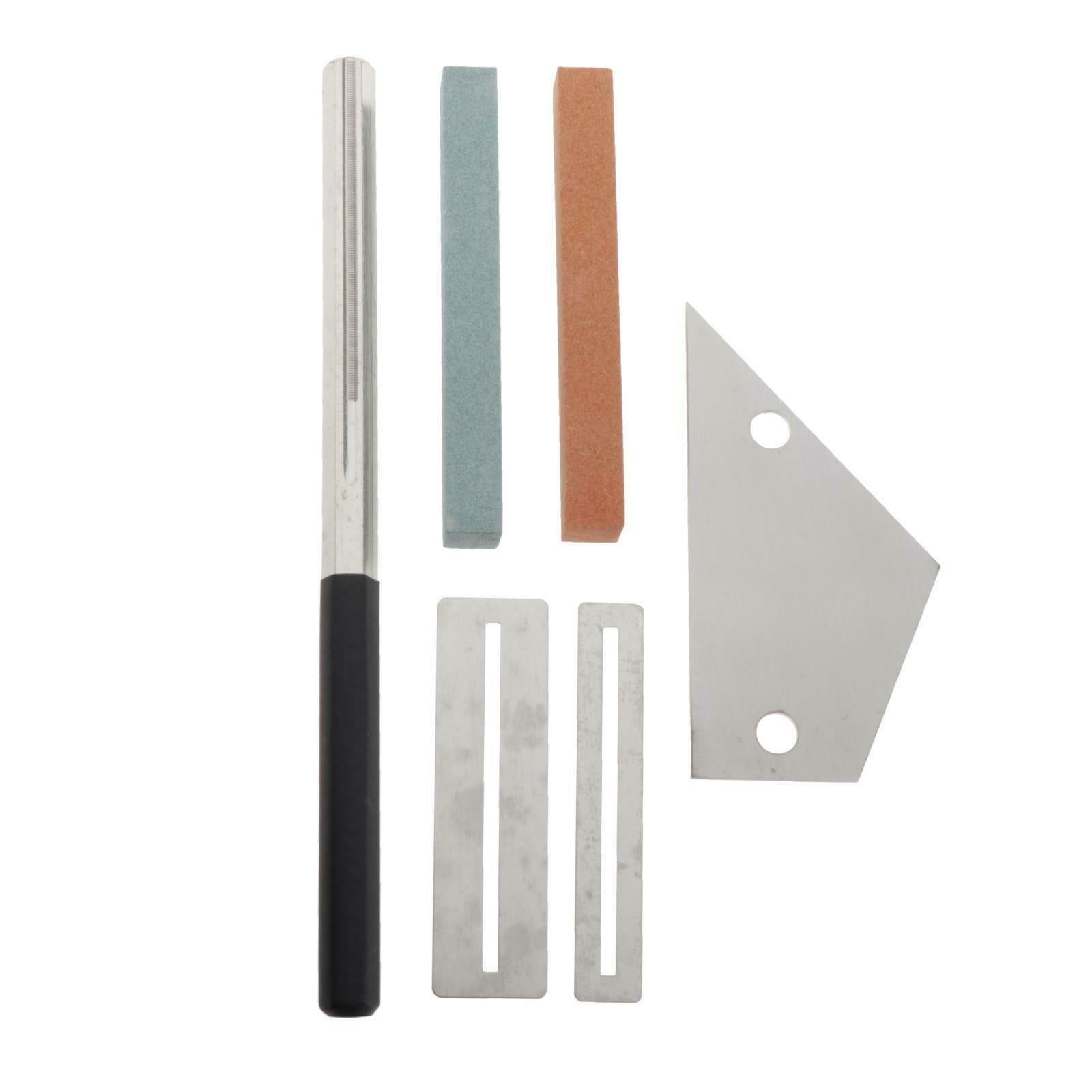 6x Guitar Fret Crowning File Dressing File 3 Size Edges Luthier Tool Kits Set