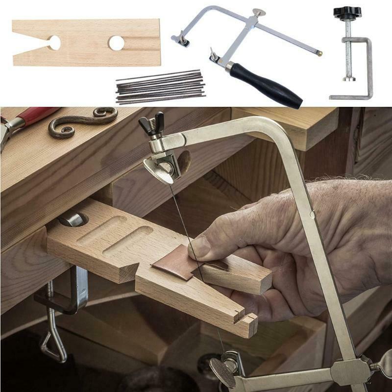 3-in-1 Professional Jeweler's Saw Set 144 Blades  Wooden Pin Clamp Jewelry Toos