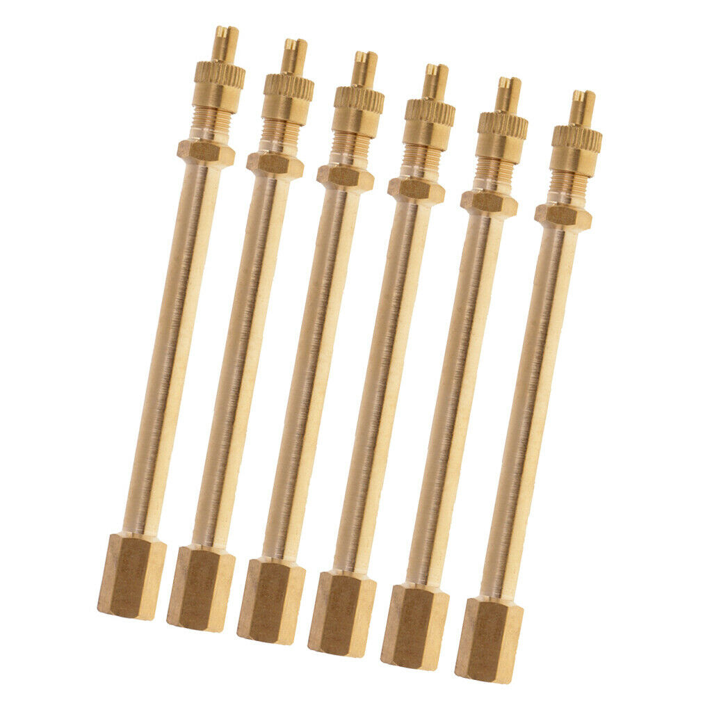 6 Pcs Metal Tire Air Valve Extension Adaptor for Car Motorcycle Truck 10cm