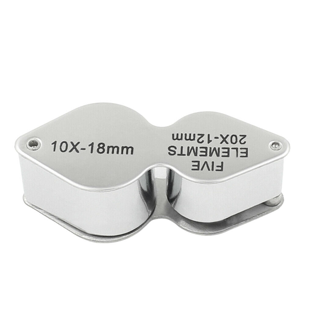 20X 10X Jewellers Loupe Magnifier Magnifying Glass Triplet Dual Lenses