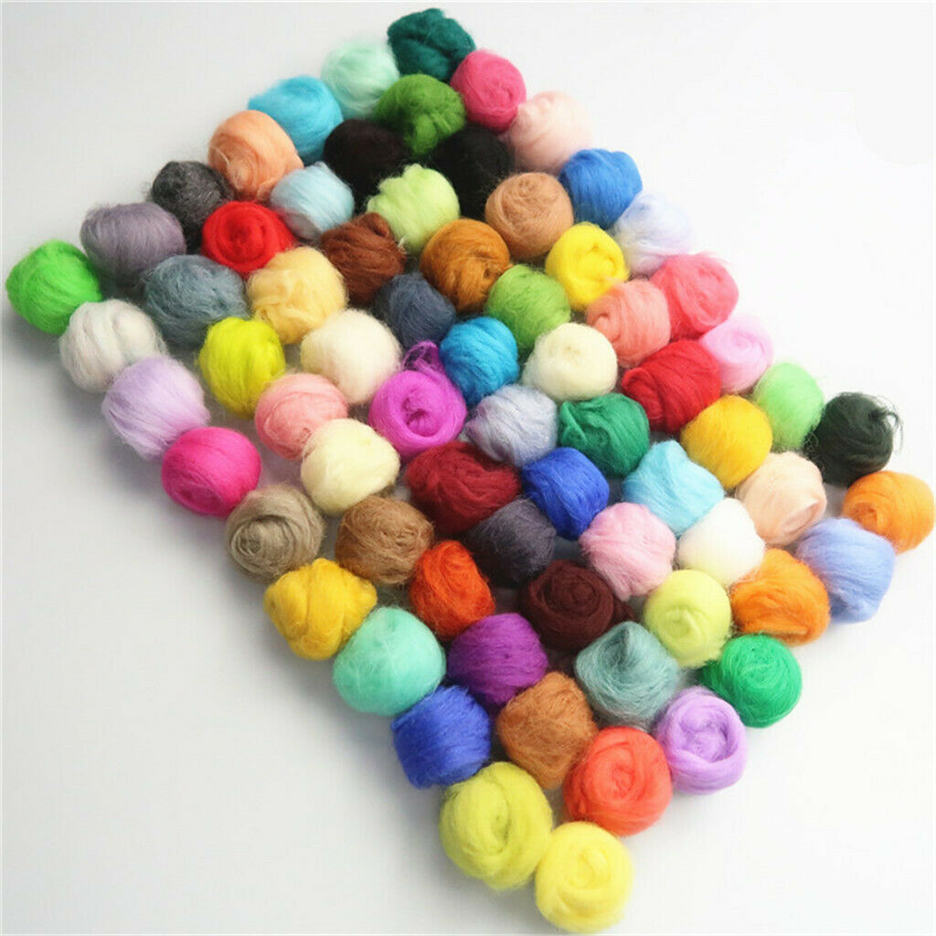 70 Colors 350g Handmade Wool Felting Roving Fibre